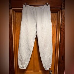 SKIMS Womens Medium M Cotton Jogger Pants Sweatpants Light Blue Drawstring